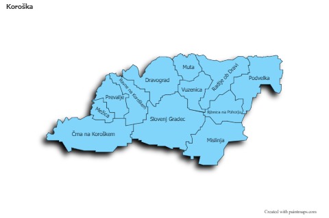 Sample Maps for Koroška (blue,shadowy)