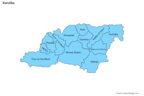 Sample Maps for Koroška (blue)