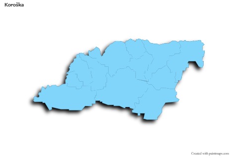 Sample Maps for Koroška (blue,outline,shadowy)