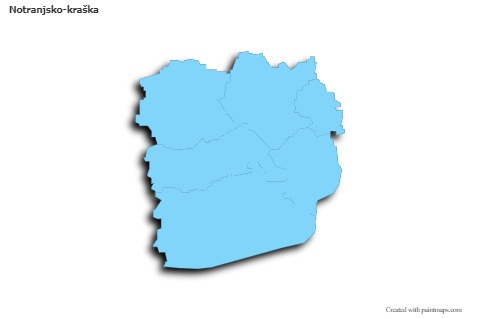 Contoh Peta untuk Notranjsko-kraška (biru,garis luar,bayangan)