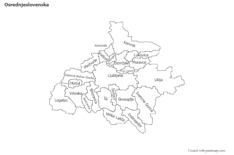 Contoh Peta untuk Osrednjeslovenska (hitam-putih)