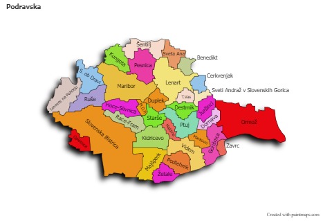 Sample Maps for Podravska (colored,shadowy)
