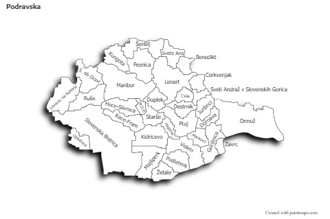 Sample Maps for Podravska (black-white,shadowy)