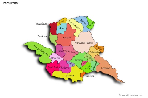 Sample Maps for Pomurska (colored,shadowy)