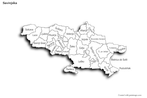 Sample Maps for Savinjska (black-white,shadowy)