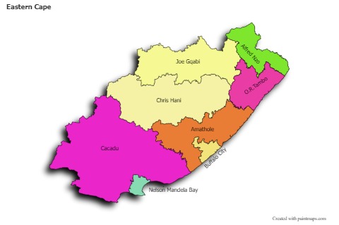 Sample Maps for Eastern Cape (colored,shadowy)
