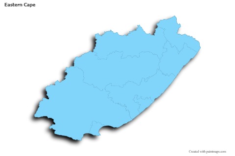 Sample Maps for Eastern Cape (blue,outline,shadowy)