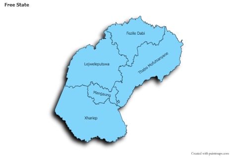 Sample Maps for Free State (blue,shadowy)