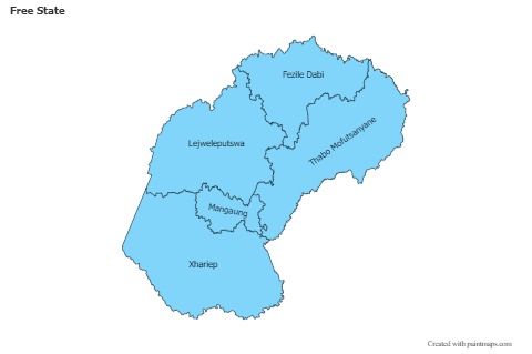 Sample Maps for Free State (blue)