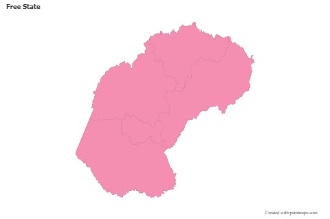Sample Maps for Free State (pink,outline)