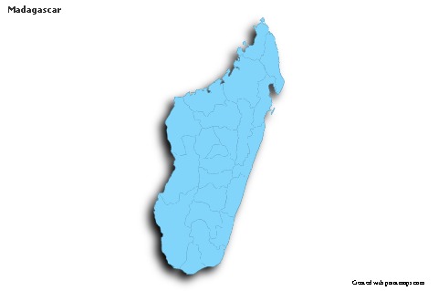 Sample Maps for Madagascar (blue,outline,shadowy)