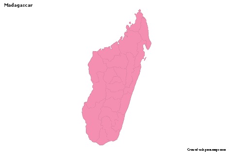 Sample Maps for Madagascar (pink,outline)