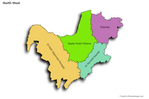 Contoh Peta untuk North West (berwarna,bayangan)