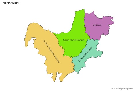 Contoh Peta untuk North West (berwarna)