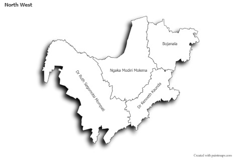 Contoh Peta untuk North West (hitam-putih,bayangan)