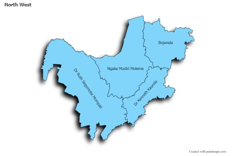 Contoh Peta untuk North West (biru,bayangan)
