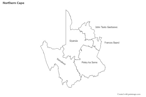 Sample Maps for Northern Cape (black-white)