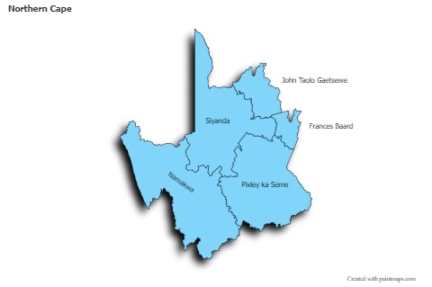 Sample Maps for Northern Cape (blue,shadowy)
