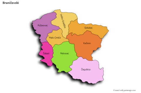 Sample Maps for Braničevski (colored,shadowy)