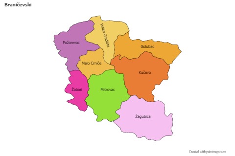 Sample Maps for Braničevski (colored)