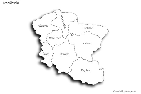 Sample Maps for Braničevski (black-white,shadowy)
