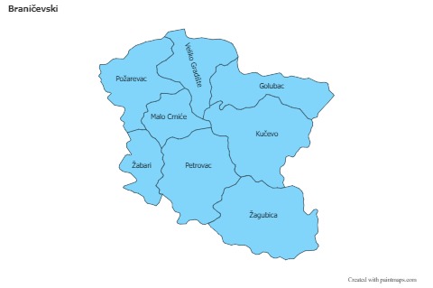 Sample Maps for Braničevski (blue)