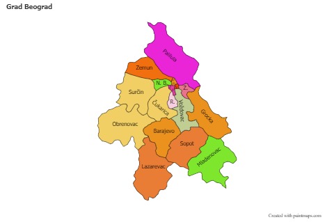 Sample Maps for Grad Beograd (colored)