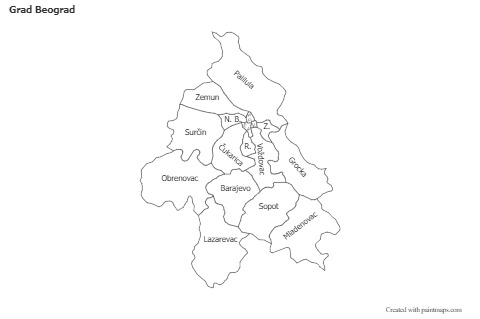 Sample Maps for Grad Beograd (black-white)