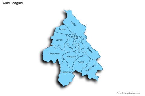 Sample Maps for Grad Beograd (blue,shadowy)