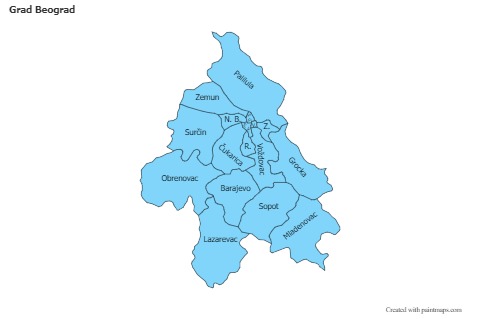 Sample Maps for Grad Beograd (blue)