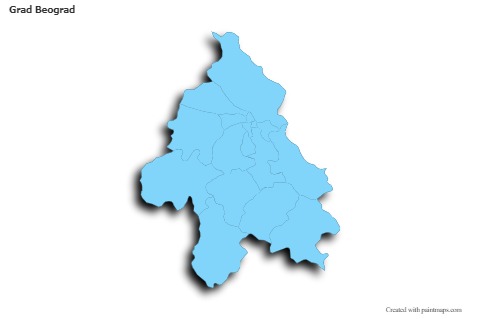 Sample Maps for Grad Beograd (blue,outline,shadowy)