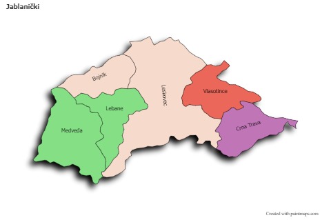 Sample Maps for Jablanički (colored,shadowy)