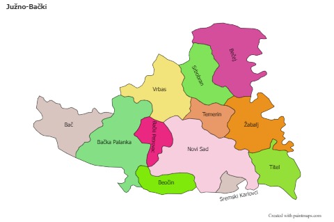 Sample Maps for Južno-Bački (colored)