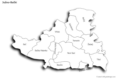 Sample Maps for Južno-Bački (black-white,shadowy)
