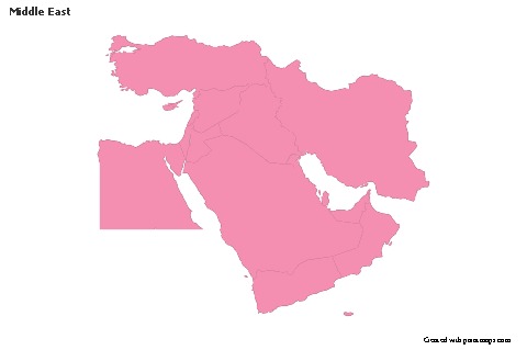 Sample Maps for Middle East (pink,outline)