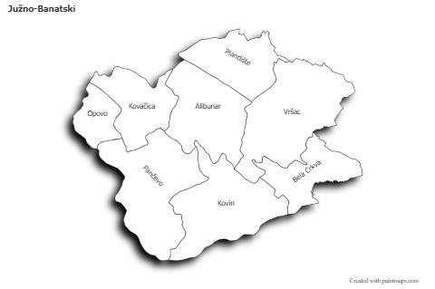 Sample Maps for Južno-Banatski (black-white,shadowy)