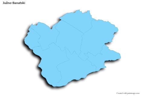 Sample Maps for Južno-Banatski (blue,outline,shadowy)