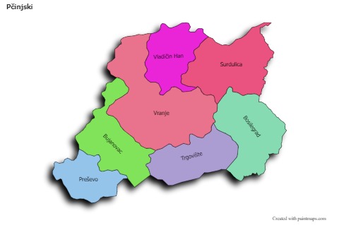 Sample Maps for Pčinjski (colored,shadowy)