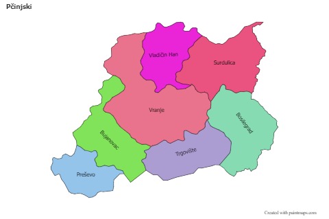 Sample Maps for Pčinjski (colored)