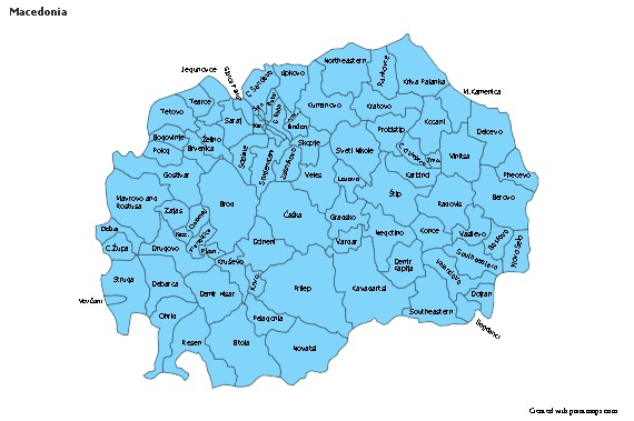 Contoh Peta untuk Makedonia (biru)