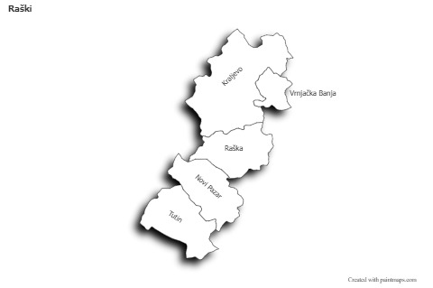 Sample Maps for Raški (black-white,shadowy)