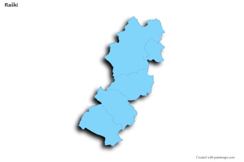 Sample Maps for Raški (blue,outline,shadowy)