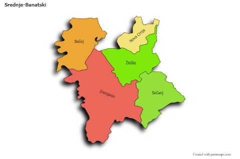 Contoh Peta untuk Srednje-Banatski (berwarna,bayangan)