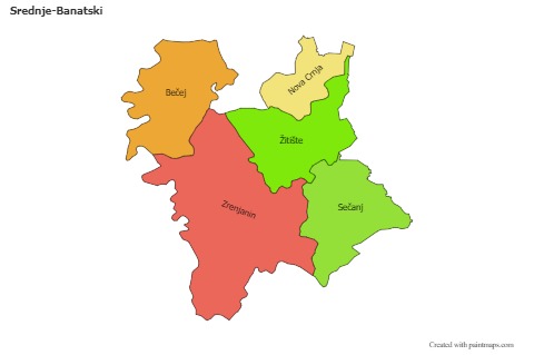 Contoh Peta untuk Srednje-Banatski (berwarna)