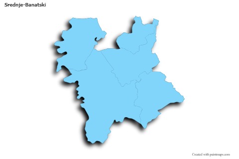 Contoh Peta untuk Srednje-Banatski (biru,garis luar,bayangan)