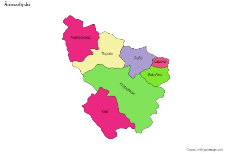 Sample Maps for Šumadijski (colored)