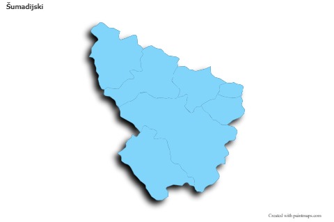 Sample Maps for Šumadijski (blue,outline,shadowy)