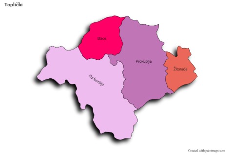Sample Maps for Toplički (colored,shadowy)