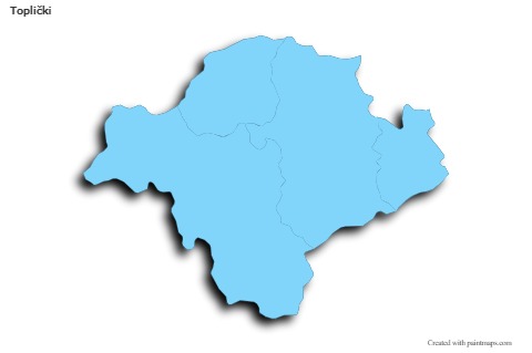 Sample Maps for Toplički (blue,outline,shadowy)