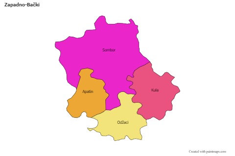 Contoh Peta untuk Zapadno-Bački (berwarna)